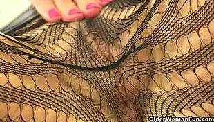 best of british grannies part 20, cougar group in leggings