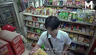 sex at work with the clerk in the promiscuous mart