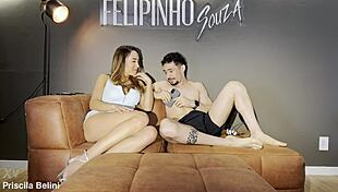 Skinny Latina With Big Tits And Tattoo Gets Wet Pussy First Time