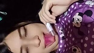 uh, i seen my hot latina neighbor watchin’ me jerk with a dildo