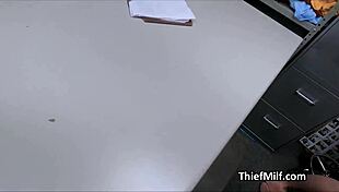 Busty teen and milf thieves get caught spying and please the officer's big dick with titty fucks and blowjobs