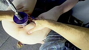 Petite ass and mouth gets fucked in homemade bondage