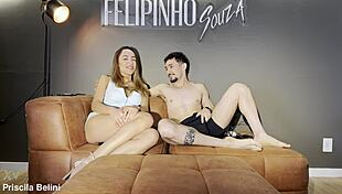 Skinny Latina With Big Tits And Tattoo Gets Wet Pussy First Time