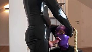 Touchedfetish Livestream Latex Groping Leads to Huge Cum in Mouth Swallow