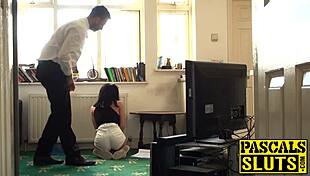 Teen subslut feels the thrill of being spanked and face-fucked