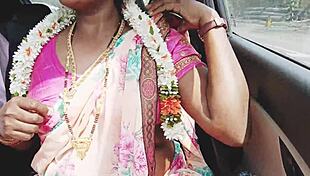 desi hot aunty engages in car sex with romantic dirty talks in telugu audio