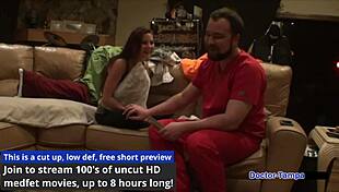 Dr Tampa examines student intern Donna Leigh spreading