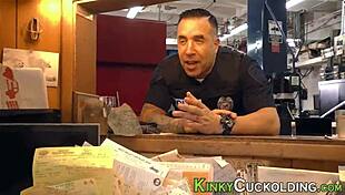 Slut endures bbc bukkake gangbang in heels