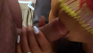 my latina neighbor gave me an amazing blowjob in this homemade group scene.