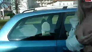 german blonde teen slut naked in public