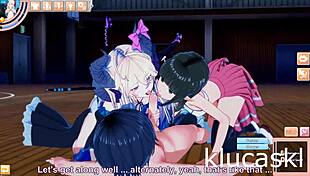 GAROTO COM SUCCUBUS E ELFA FODENDO NA ESCOLA, BIG ASS AND TITS IN GROUP ANAL