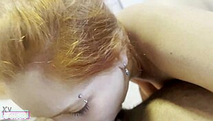 Ruiva Tarada Sentando com Força no Meu Pau