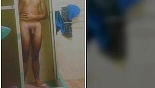 skinny guy masturbates in shower until cumming