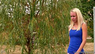 what’s caroline diaz doing pissing outdoors in this wild scene?