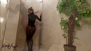 Latex Shower Teasing Mistress
