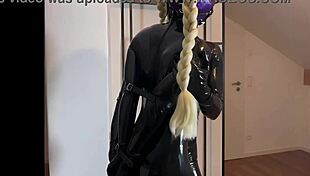 Touchedfetish Livestream Latex Groping Leads to Huge Cum in Mouth Swallow