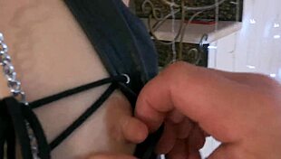 hey, master is training this bound milf in rough fisting for the first time.