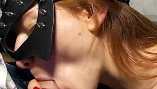 Naughty Redhead Secretary in Shiny Pantyhose Teases Boss with Nylon Fetish