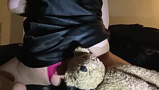 Hot Sexy White Step Sister Riding Cucumber Dildo