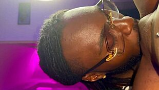 Husband Devours Ebony Wife's Pussy