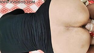 Desi maid bent over for rough doggystyle blowjob