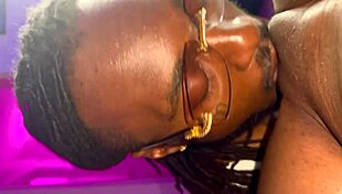 Husband Devours Ebony Wife's Pussy