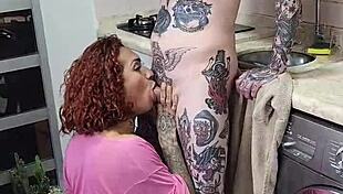 Crossdressing lover gets fucked intensely around the house