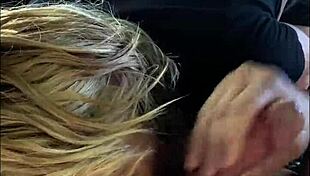 streetwalker gives a bbbj spits it out on his dick then sucks it off again