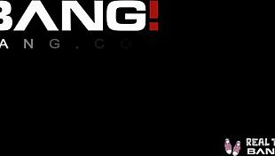 Skinny teen Bella Nova shows off her tight pussy grip in doggystyle, bent over in public with blowjob and footjob