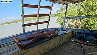 i was jerkin off when my frends came and i fucked em both on the boat