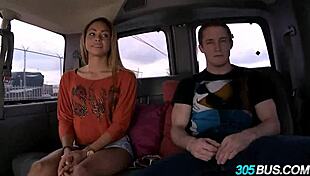 i'm gulliana alexis, 18, filming my first porno on the bus with humiliation