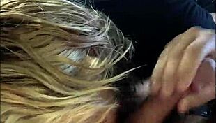 streetwalker gives a bbbj spits it out on his dick then sucks it off again