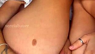 Blonde sucks and fingers to orgasm