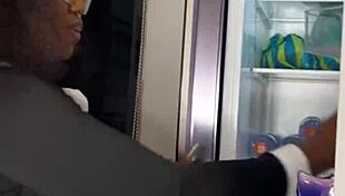 Ebony Maid Shakes Ass While Cleaning House