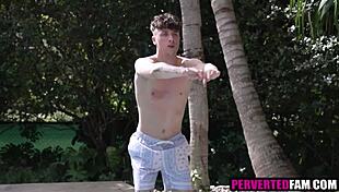 नजरअंदाज स्टेप मॉम स्टेप सन के साथ गहरी गला और डॉगीस्टाइल में धोखा देती हुई पकड़ी गई