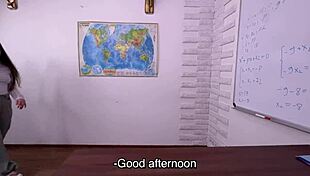 Game with teacher at university turned into wild sex