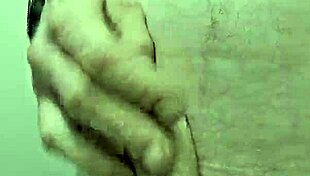 the skinny girl with small waist strips naked in the bathroom, exposing her body to the big cock