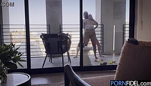 classic milf lexi victoria sucks monster cock to wet piercing orgasm outdoor