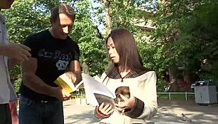 tokyo babe hitomi oishi handles two big american cocks with ease.