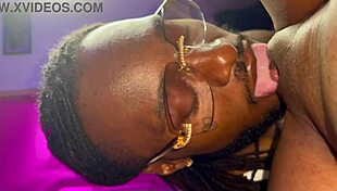 Husband Devours Ebony Wife's Pussy