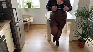 Hey, my dear son-in-law, cum on my ass now please!