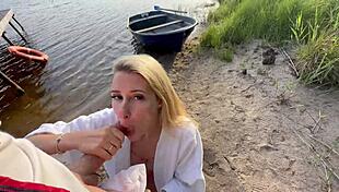 Outdoor Adventure With Hot Blonde In Fishnet