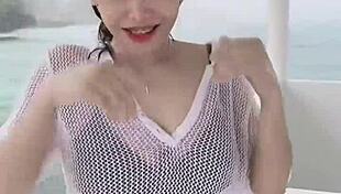 big tits boobs girl gets stroked and sucked in titstoker scene with hardcore action