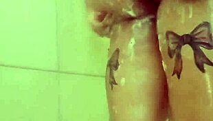 i tease my big tits and ass in a quick shower