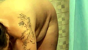 I find my best friend's mom in the shower and she gives me a blowjob