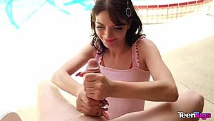 Josie provides an intriguing handjob session