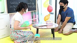 Tuition teacher hardcore teach her lessons