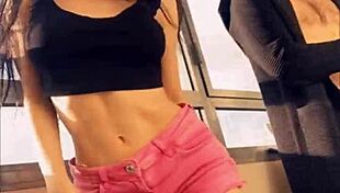 Sasha Rose is dancing this sexy striptease, teasing everyone around.