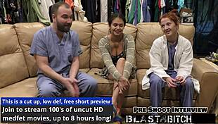 Step sisters enjoy behind-the-scenes fun with long hair and latina vibes.