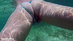 Fat Ass Housewife Milf Gets Creampie While Swimming Underwater